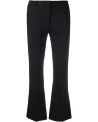 PT01 Укороченные Расклешенные Брюки - Черный