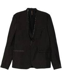 Giovanni Cavagna - Raw-Edge Collarless Blazer - Lyst