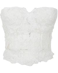 Ermanno Scervino - Lace-Embroidered Strapless Top - Lyst
