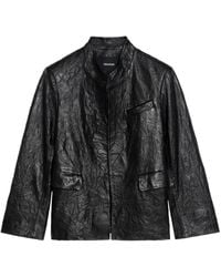 Zadig & Voltaire - Veryn Crinkle Leather Blazer - Lyst
