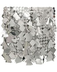 Rabanne - Semi-sheer Disc-detail Mini Skirt - Lyst