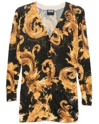 Versace Jeans Couture - Baroque-Print Cardigan - Lyst