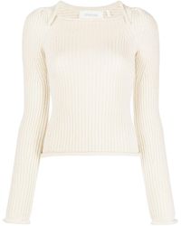 Sportmax - Knitted Square-neck Jumper - Lyst
