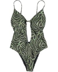 MATINEÉ - Lilly Zebra-Pattern Cut-Out Swimsuit - Lyst