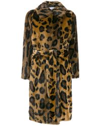 Stand Studio Abrigo con estampado de leopardo - Marrón