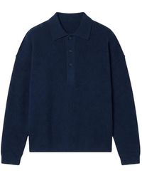 Roberto Collina - Ribbed-Knit Polo Sweater - Lyst