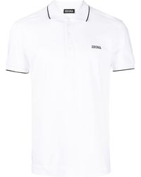 Zegna - Contrast-trim Short-sleeve Polo Shirt - Lyst