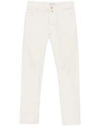 Jacob Cohen - Pantalon En Coton Bard À Patch Logo - Lyst