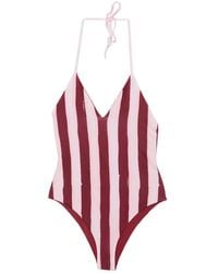 Fendi - Maillot De Bain Rayé À Dos-Nu - Lyst