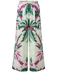 F.R.S For Restless Sleepers - Palm-Print Drawstring Palazzo Pants - Lyst