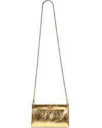 Etro - Mini Leather Clutch Talk With Chain Shoulder Strap - Lyst