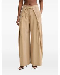 Haveone - Pantalon Palazzo Plissé À Coupe Ample - Lyst