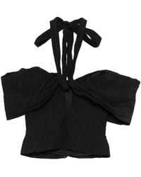 Magda Butrym - Knotted V-Neck Top - Lyst