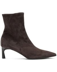 Halmanera - Jade Pointed-Toe Suede Ankle Boots - Lyst