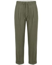 BE ABLE - Pleated Drawstring Trousers - Lyst