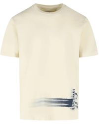 C.P. Company - Ribbed-Neck Graphic T-Shirt - Lyst