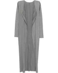 Pleats Please Issey Miyake - Manteau Plissé À Design Ouvert - Lyst