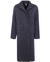 Boboutic - Herringbone Check-Pattern Double Breasted Coat - Lyst
