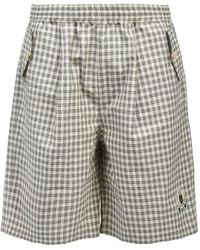 BREATH - Check-Pattern Logo-Patch Shorts - Lyst
