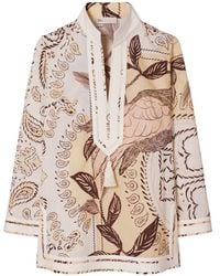 Tory Burch - Tunique Tory En Coton Imprimé - Lyst