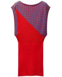 Versace - Cotton Knit Mini Dress - Lyst