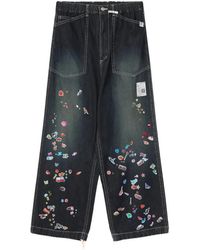 Maison Mihara Yasuhiro - Kids Sticker-Printed Baker Denim Pants - Lyst
