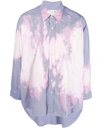 R13 - Bleached-effect Cotton Shirt - Lyst
