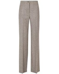 Seventy - Pinstripe-Pattern Straight-Leg Trousers - Lyst