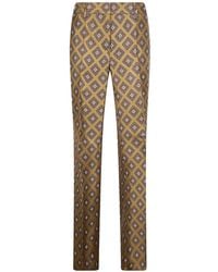 Alberto Biani - Geometric-Print Straight-Leg Trousers - Lyst