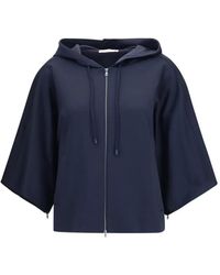 Max Mara - Zip-Up Flared-Sleeve Hoodie - Lyst