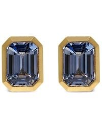 Azlee - Sapphire Stud Earrings - Lyst