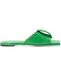 Loewe - Origami Padded Square-Toe Flat Sandals - Lyst