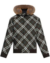 Burberry - Checked Padded Jacket - Lyst