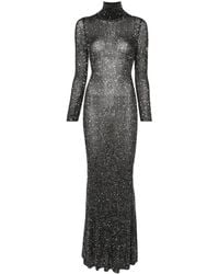 Balenciaga - Sparkled High-Neck Maxi Dress - Lyst