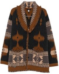 Alanui - Jacquard-Knit Fringed Cardigan - Lyst
