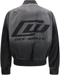 Off-White c/o Virgil Abloh Marble Print Jacket in Black for Men | Lyst