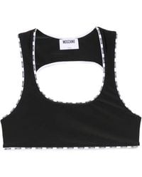 Moschino - Logo-Trim Cut-Out Bra - Lyst