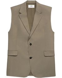 Ami Paris - Veston En Laine Vierge À Coupe Oversize - Lyst