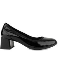 Linda Baumann - Patent-Finish Block-Heel Pumps - Lyst