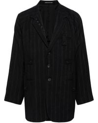 Yohji Yamamoto - Pinstriped Single-Breasted Blazer - Lyst