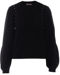Twinset - Strass-Embellished Cable-Knit Sweater - Lyst