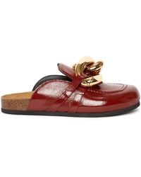 JW Anderson - Chain-Detail Leather Loafer Mules - Lyst