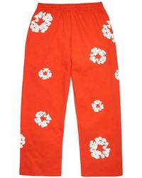 DENIM TEARS - Floral-Print Track Pants - Lyst