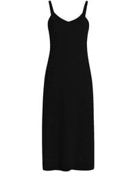 Another Tomorrow - Double-Strap Cashmere Slip Midi Dress - Lyst