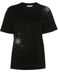 Des Phemmes - T-Shirt Con Decorazione Di Cristalli - Lyst