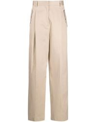 Lanvin - Wide-leg Gabardine Trousers - Lyst