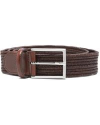 Canali - Woven Leather Belt - Lyst