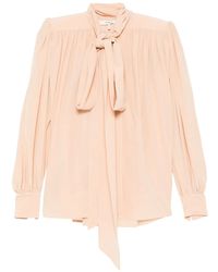 Chloé - Pussy-Bow Long-Sleeve Blouse - Lyst