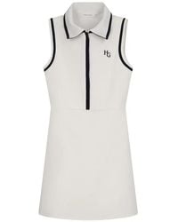 HOUSE OF GRAVITY - Sleeveless Ribbed Mini Polo Dress - Lyst