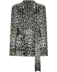 Dolce & Gabbana - Leopard-Print Silk Shirt - Lyst